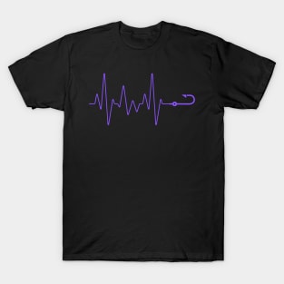 Fishing Hook Heartbeat! For all the fishing lovers out there! T-Shirt